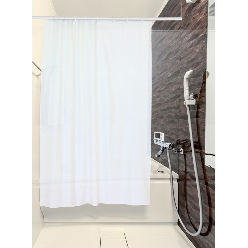 シャワーカーテン 白 130×178 フック付