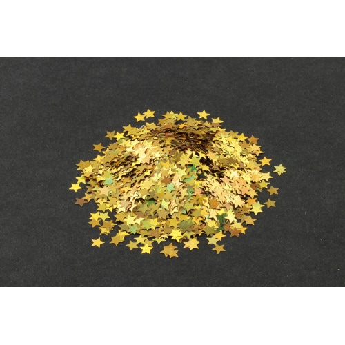 ホログラムグリッター星 5mm ゴールド