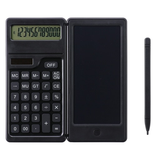 ソーラー電卓付き電子メモパッド