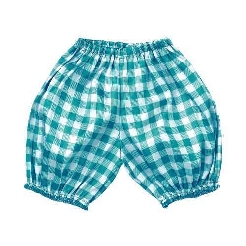 ソフトサテンかぼちゃパンツギンガムCサイズ 緑