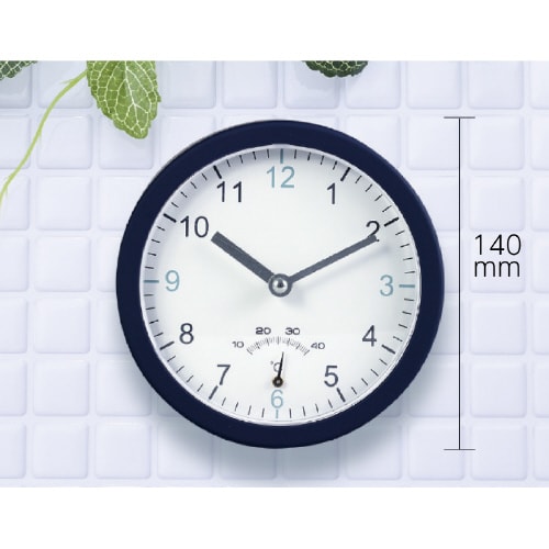 バスクロック温度計付