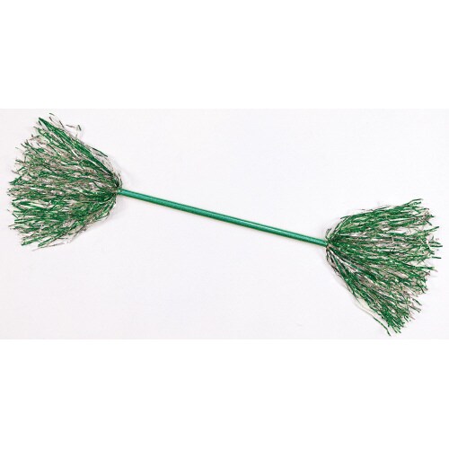 キラキラポンポンバトン グリーンシルバー