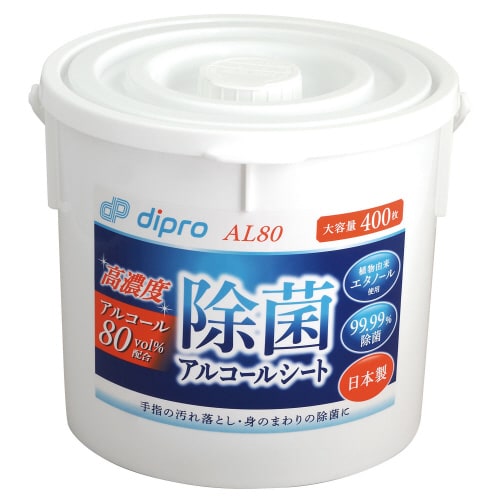 アルコールウエットAL80 バケツ本体 400枚
