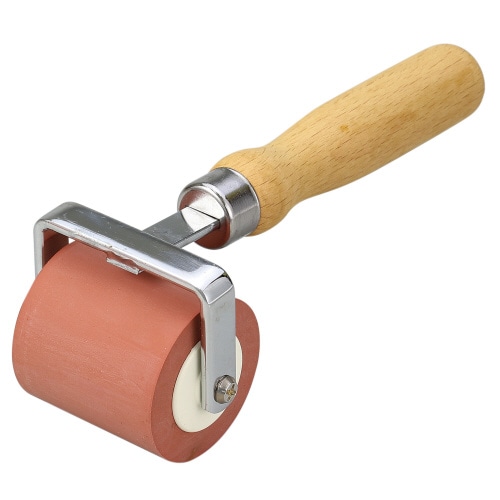 転圧ゴムローラー 赤 φ45×50mm