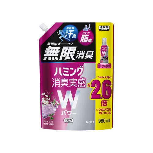 ハミング消臭実感WパワーDサボン替 980mlX6