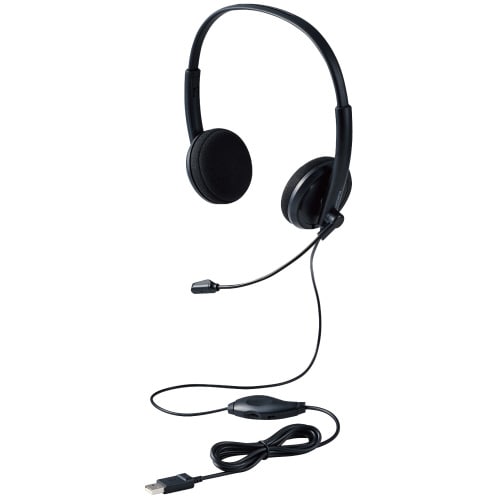 ヘッドホン 有線 USB 接続 オーバーヘッド