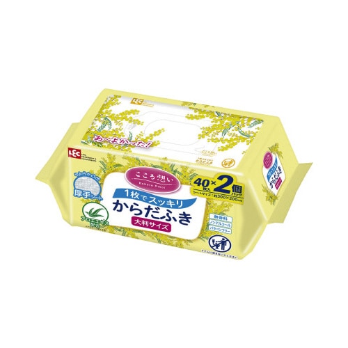 こころ想い からだふき大判厚手 40枚×2P