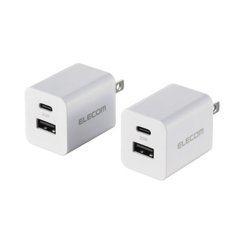 AC充電器 C×1 A×1 2個セット ホワイト