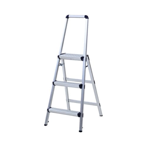 取っ手がついて開閉簡単 上枠付き踏み台3段