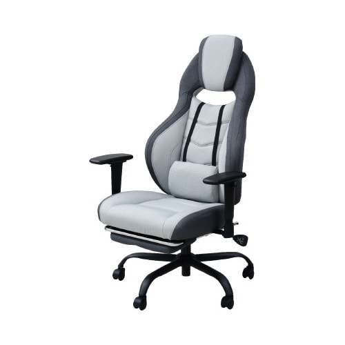 ゲーミングチェア肘可変 ファブリック DGY