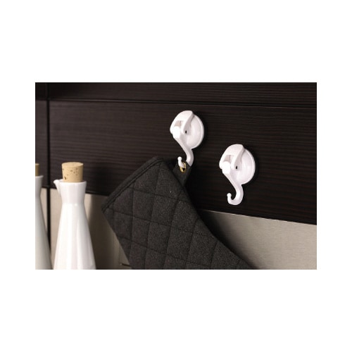 強力吸盤 フック Mサイズ ホワイトX10