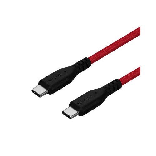 USB CtoCケーブル0.5mブラックレッド