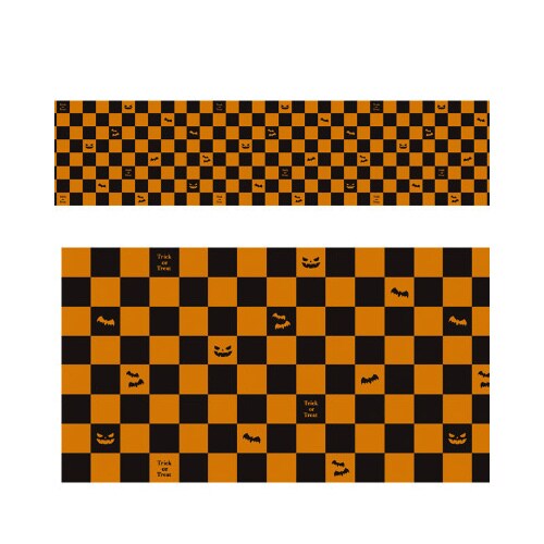 ビニール幕 ハロウィンツートンチェック(25M巻)