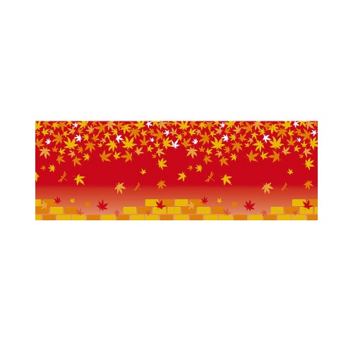 ビニール幕秋のイメージ(もみじとレンガ)