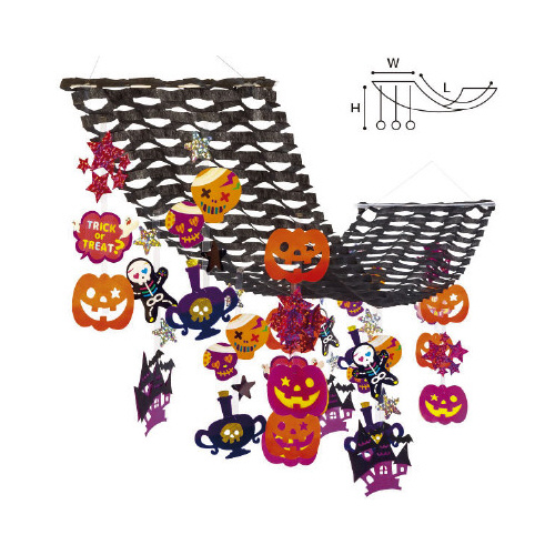 ガイコツハロウィンプリーツハンガー