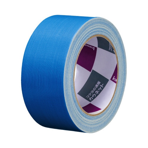 手が痛くなりにくいカドなしカラー布テープ 青 10