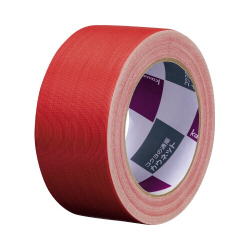 手が痛くなりにくいカドなしカラー布テープ 赤 90