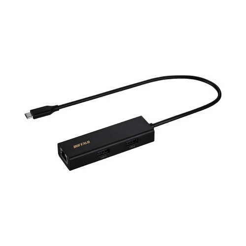USB−C接続 LANアダプターハブ付 ブラック