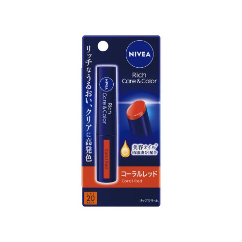 ニベアリッチケア&カラーリップコーラルレッド×6