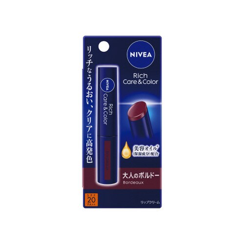 ニベア リッチケア&カラーリップ ボルドー×6
