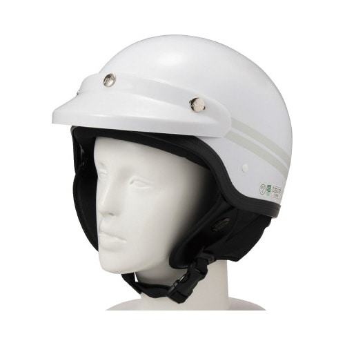 バイク用ヘルメットシルバー 反射2本付 LL