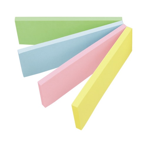 どこからでもふせんパステル50×15mm 4冊×4