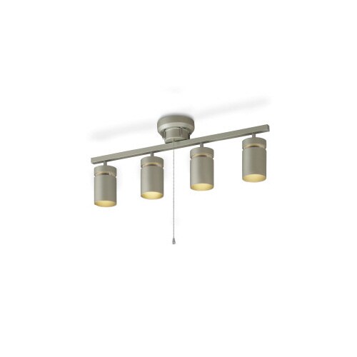 4灯シーリングライト メタリックシルバー