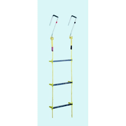 アルミ縄梯子MLカギ付8m