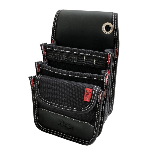 極匠小型腰袋三段フタ付