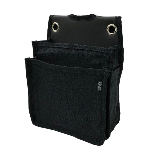 小型帆布腰袋2段ブラック