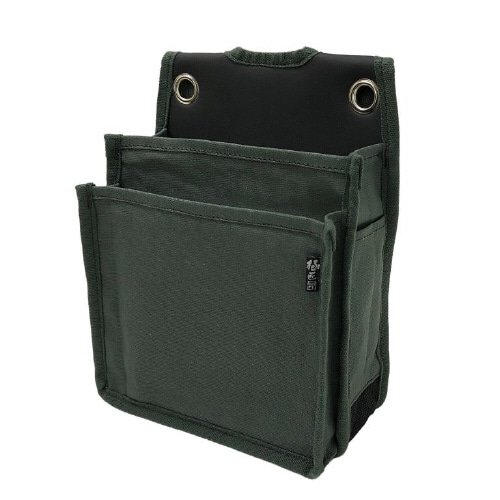 小型帆布腰袋2段カーキ