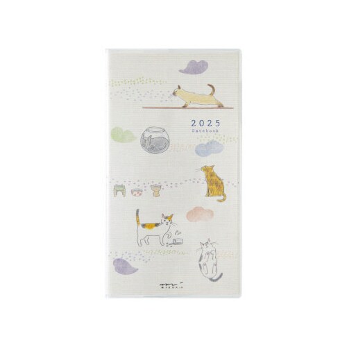 ポケットダイアリースリム ネコ柄