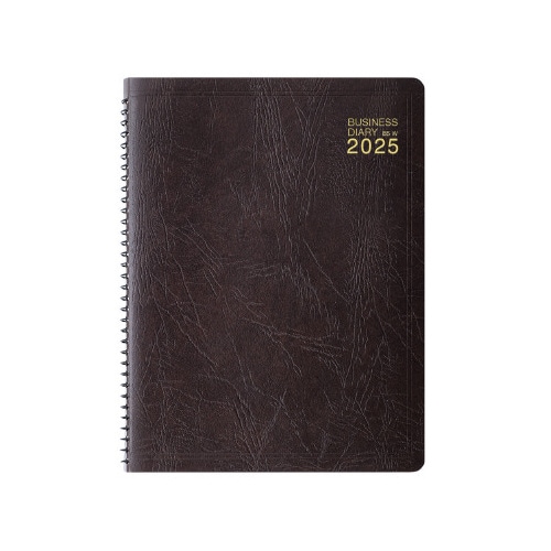 ビジネスダイアリーB5 週間 リング 茶