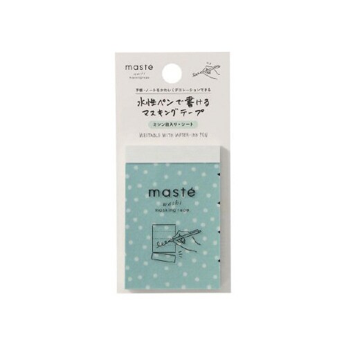 水性ペンで書けるマスキングテープ ミシン目シート