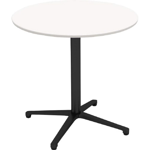 カフェテーブル75 丸WH アルミX脚ブラック
