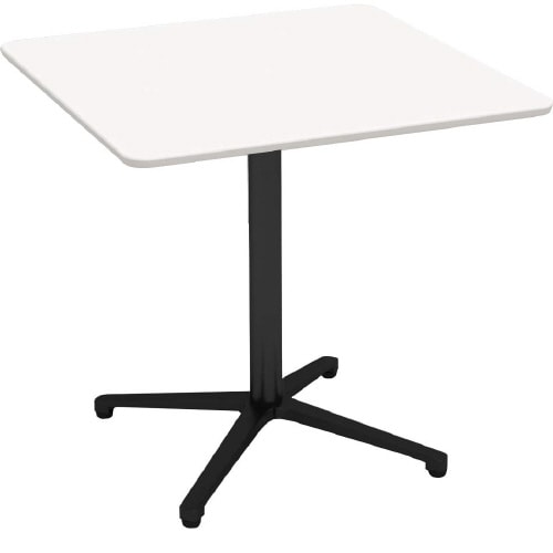 カフェテーブル75 角WH アルミX脚ブラック