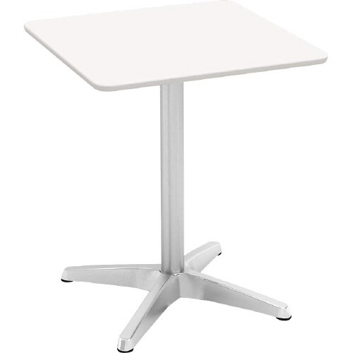 カフェテーブル60 角WH アルミX脚