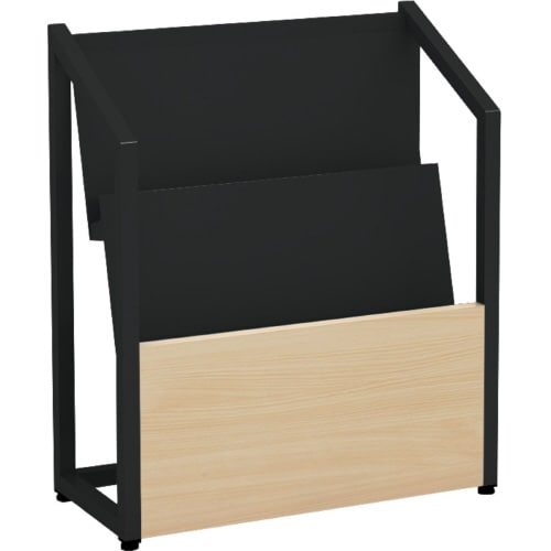 マガジンラック2列2段 ナチュラル/ブラック