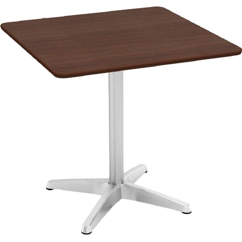 カフェテーブル75 角DB アルミX脚