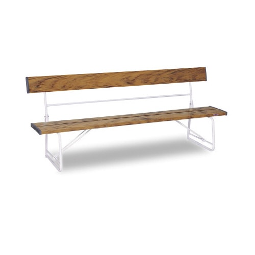 ベンチ(背付)1800 木調