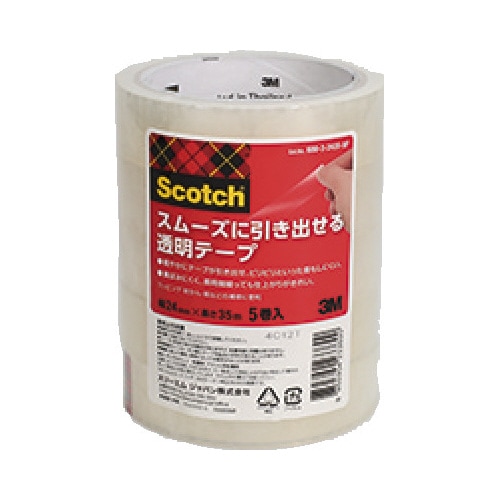 スコッチスムーズに引き出せる透明T24mm幅X5