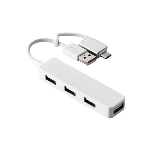 USBHUB2.0Type−C変換アダプタ白