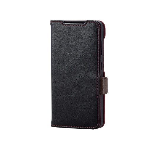 Galaxy S24 レザーケース ステッチ 黒