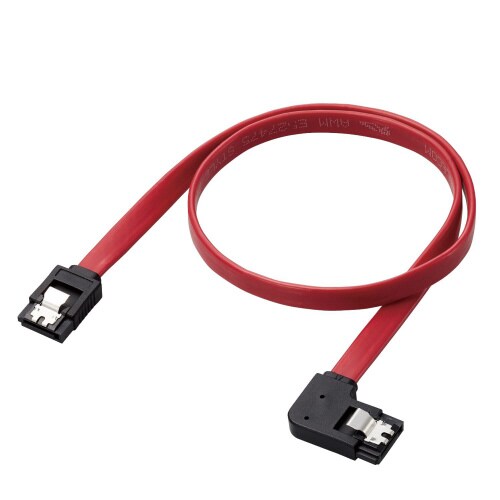 SATAケーブルS−左L 6G対応 0.5m 赤