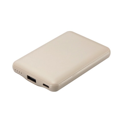 モバイルバッテリー &me グレージュ