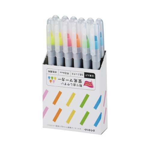取り出しやすい蛍光マーカー5色パック36本入