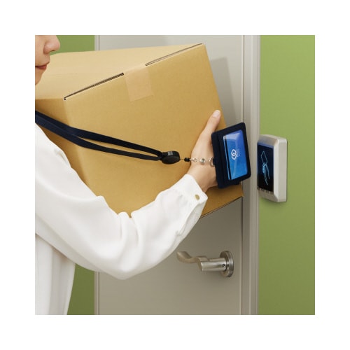 持ちやすいバンド付IDカードホルダー 黒 5個