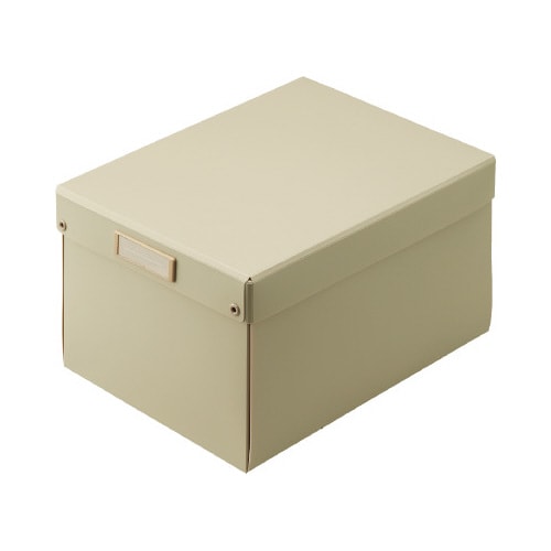 折りたたみボックス 深型 A4 ベージュ