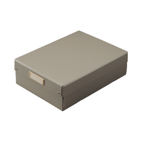 折りたたみボックス 浅型 A4 グレー