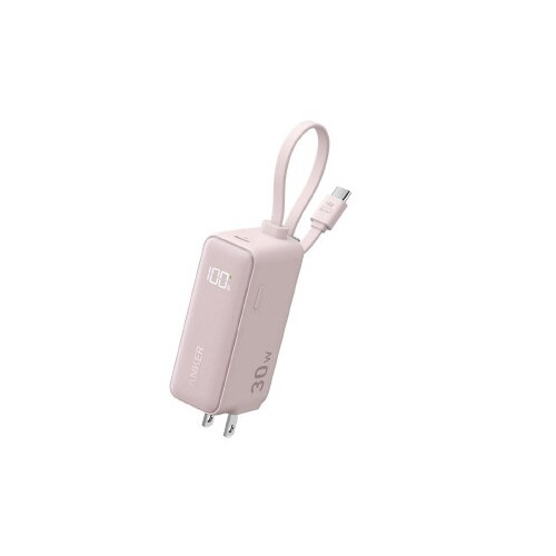 PowerBank30W,BuiltInケーブル